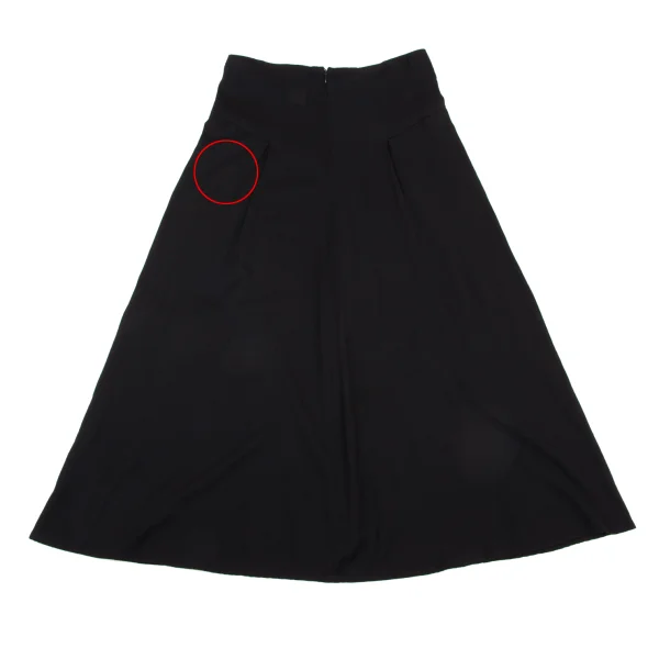 Yohji Yamamoto NOIR Wool Rayon Flare Skirt K-175465_008