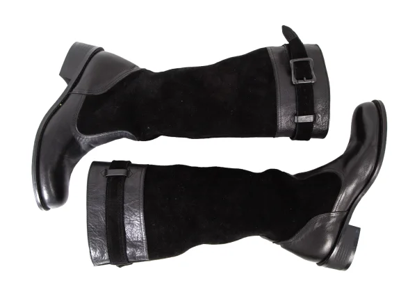 Y's Suede Switching Belted Leather Long Boots K-175470_007