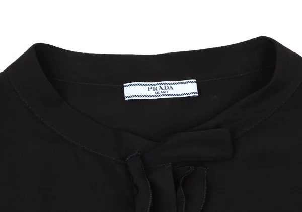 PRADA Silk Front Frill Blouse K-175475_004