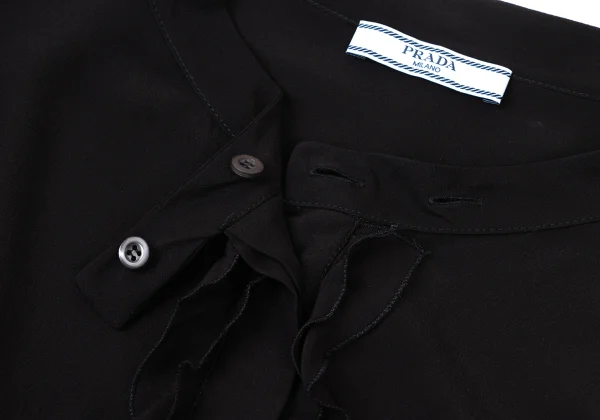 PRADA Silk Front Frill Blouse K-175475_005