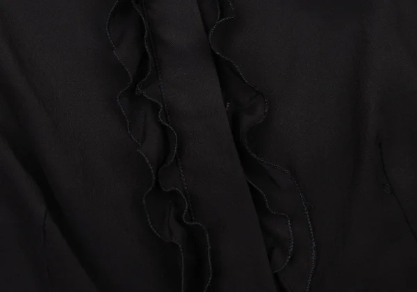 PRADA Silk Front Frill Blouse K-175475_006
