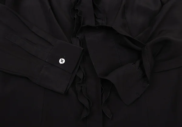 PRADA Silk Front Frill Blouse K-175475_008