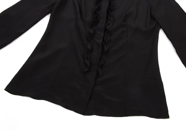 PRADA Silk Front Frill Blouse K-175475_009