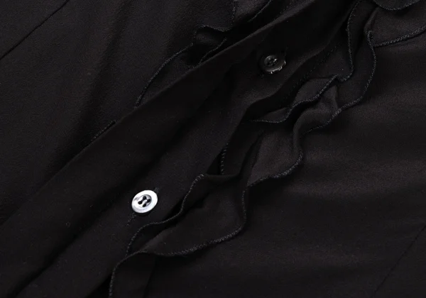PRADA Silk Front Frill Blouse K-175475_010