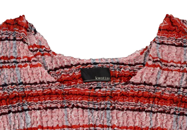 kwotias Cotton Blend Over Check Cauliflower Top K-175476_003