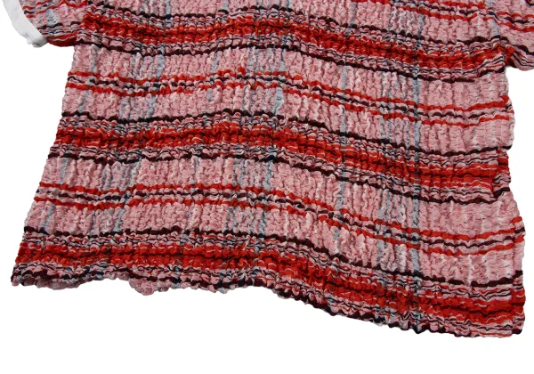 kwotias Cotton Blend Over Check Cauliflower Top K-175476_005