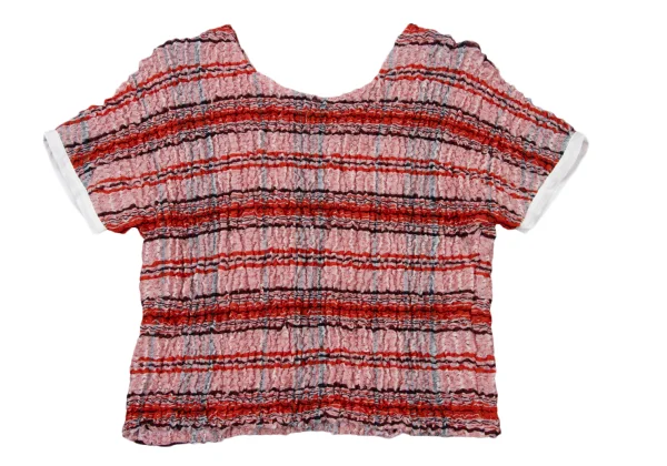 kwotias Cotton Blend Over Check Cauliflower Top K-175476_007