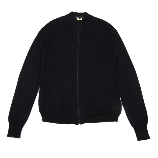 Y-3 Rib Switching Zip Up Knit Cardigan Black M K-175485_001