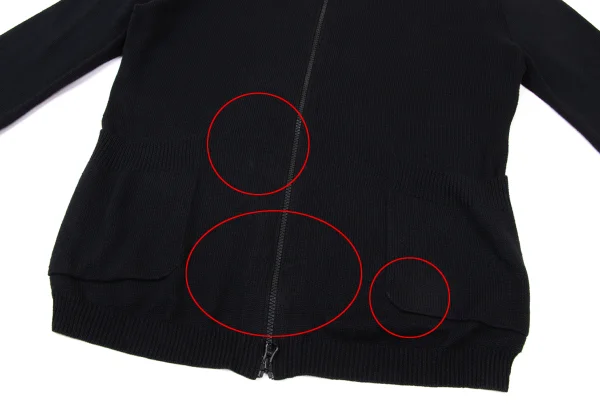 Y-3 Rib Switching Zip Up Knit Cardigan K-175485_010