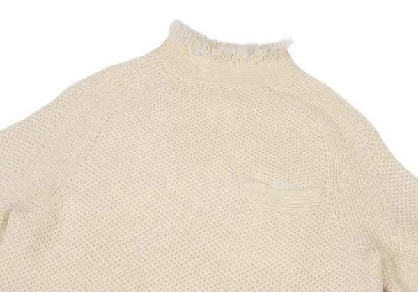sacai Fringe Neck Chunky Knit Sweater K-175491_002