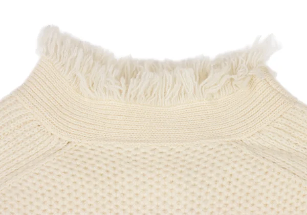 sacai Fringe Neck Chunky Knit Sweater K-175491_003