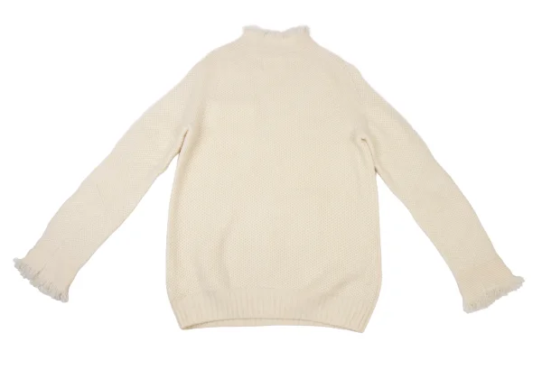 sacai Fringe Neck Chunky Knit Sweater K-175491_011