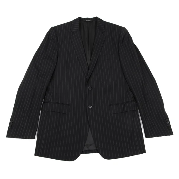 DOLCE&GABBANA Wool Stripe Jacket Black M-L K-175498_001