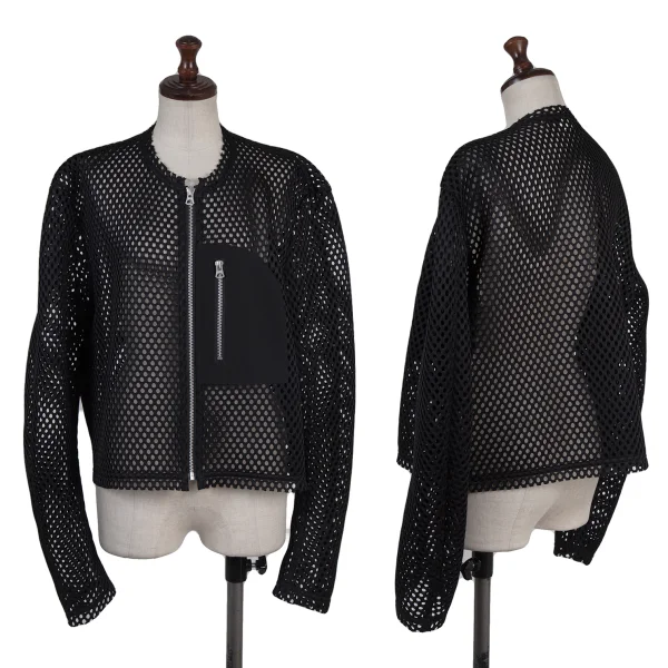 JUNYA WATANABE Poly Mesh Punching Zip Jacket Black S K-175513_001