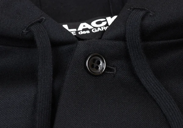 BLACK COMME des GARCONS Wool Hooded Sleeveless Morning Jacket K-175515_006