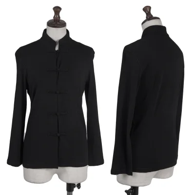 L'EQUIPE YOSHIE INABA Wool Stretch Chinese Buttons Top