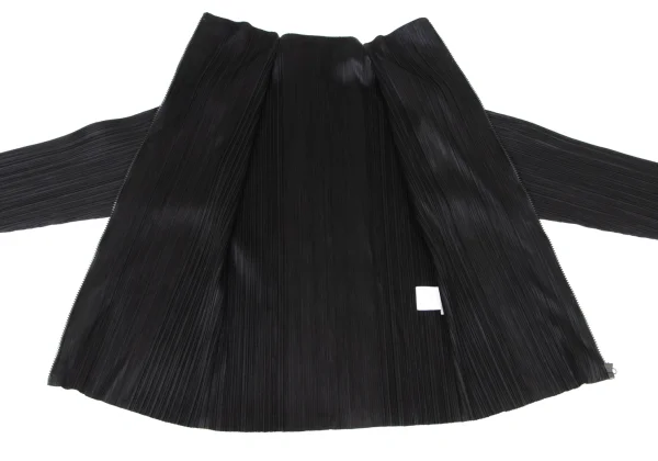 ISSEY MIYAKE Pleated Zip Up Mock Neck Top K-175529_008