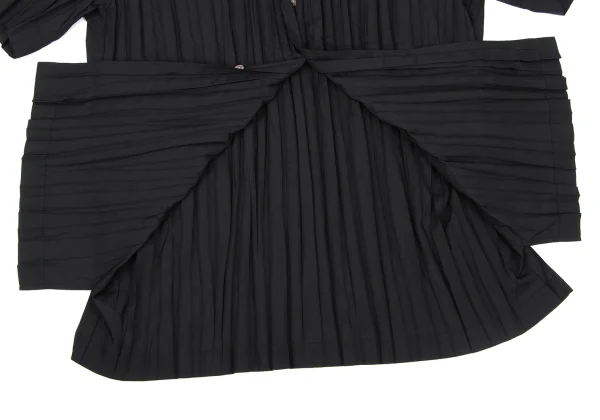 Unbranded Pleated Band Collar Short Sleeve Shirt K-175530_008