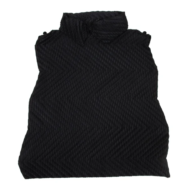ISSEY MIYAKE me Neck Design Pile Zigzag Pleated Top K-175532_002