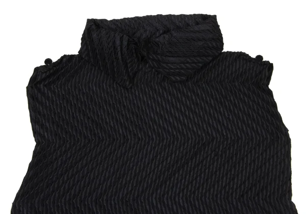 ISSEY MIYAKE me Neck Design Pile Zigzag Pleated Top K-175532_003