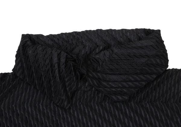 ISSEY MIYAKE me Neck Design Pile Zigzag Pleated Top K-175532_004