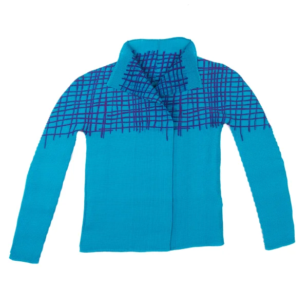 ISSEY MIYAKE me Printed Stretch Pleats Cardigan K-175533_002
