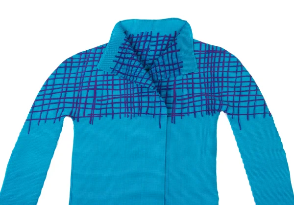 ISSEY MIYAKE me Printed Stretch Pleats Cardigan K-175533_003