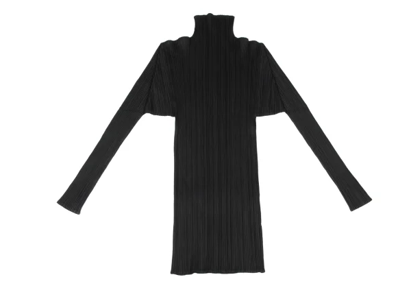 PLEATS PLEASE Pleated Mock Neck T Shirt K-175535_002