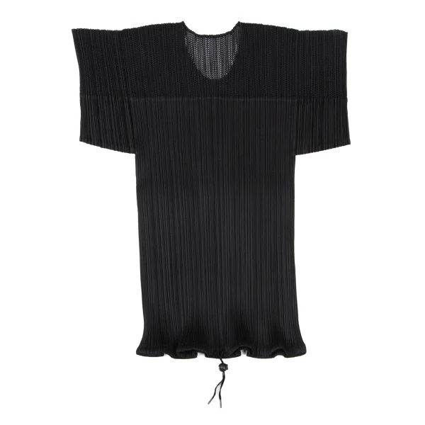 PLEATS PLEASE Drawcord Hem Mesh Switching T Shirt K-175539_002