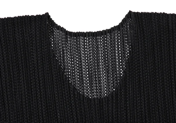PLEATS PLEASE Drawcord Hem Mesh Switching T Shirt K-175539_004
