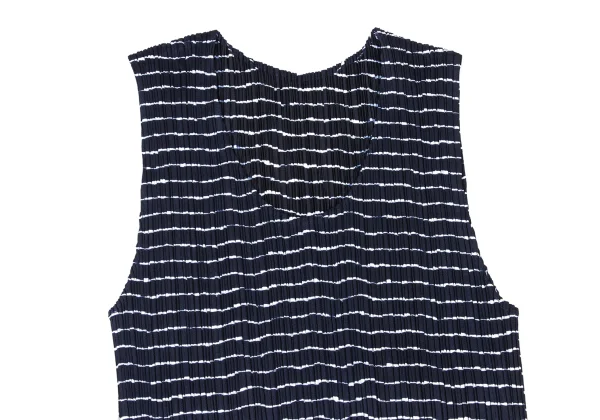 PLEATS PLEASE Stripe Print Sleeveless Top K-175540_003