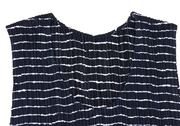 PLEATS PLEASE Stripe Print Sleeveless Top K-175540_004