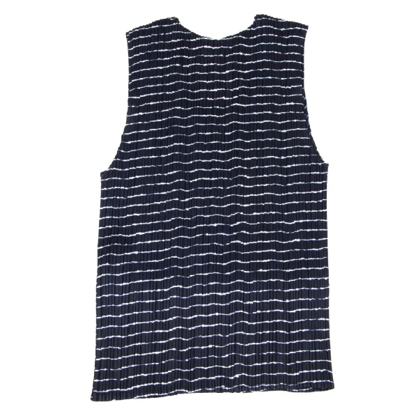 PLEATS PLEASE Stripe Print Sleeveless Top K-175540_008