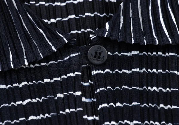 PLEATS PLEASE Striped Print Skipper Sailor-Collar Blouse K-175541_005
