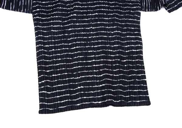 PLEATS PLEASE Striped Print Skipper Sailor-Collar Blouse K-175541_009