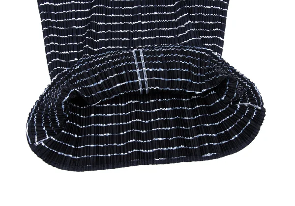PLEATS PLEASE Striped Print Skipper Sailor-Collar Blouse K-175541_010