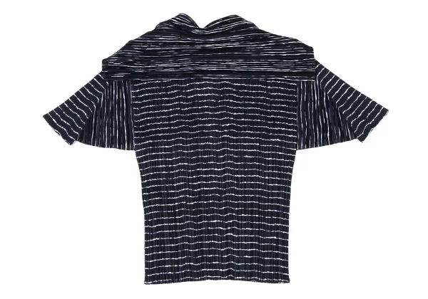 PLEATS PLEASE Striped Print Skipper Sailor-Collar Blouse K-175541_011