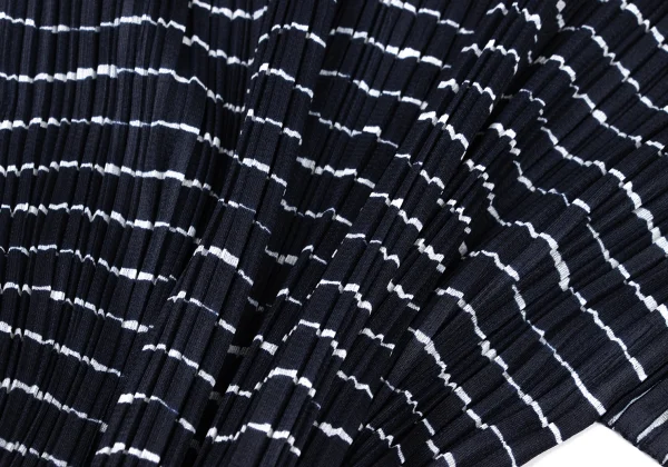 PLEATS PLEASE Striped Print Skipper Sailor-Collar Blouse K-175541_012