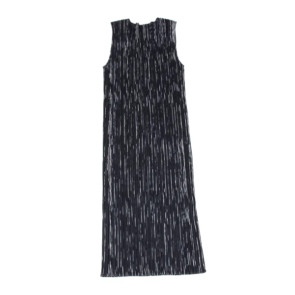 PLEATS PLEASE Striped Print Sleeveless Dress K-175542_008