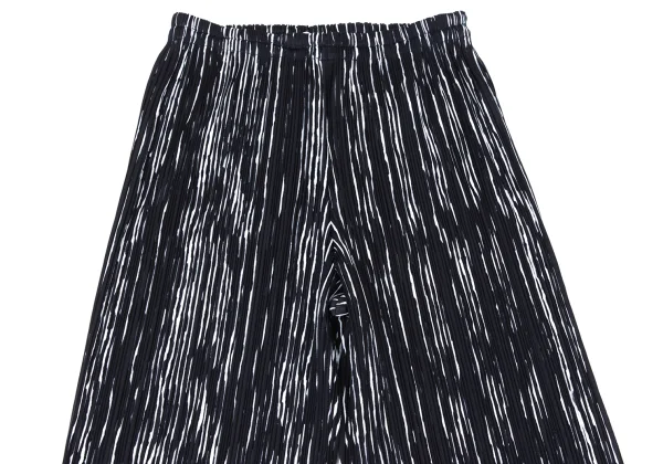 プリーツプリーズPLEATS PLEASE ストライププリントストレートパンツ 紺白2 K-175543_002