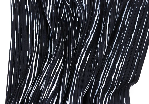 プリーツプリーズPLEATS PLEASE ストライププリントストレートパンツ 紺白2 K-175543_007