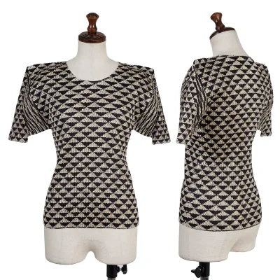 PLEATS PLEASE Geometric Print T-shirt