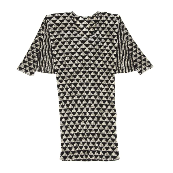 PLEATS PLEASE Geometric Print T-shirt K-175544_002