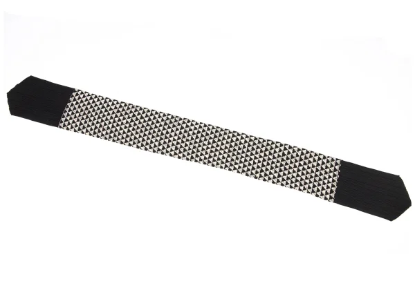 プリーツプリーズPLEATS PLEASE ジオメトリックプリント切替ストール ベージュ黒 K-175546_005