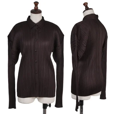 PLEATS PLEASE Pleated Long Sleeve Shirt