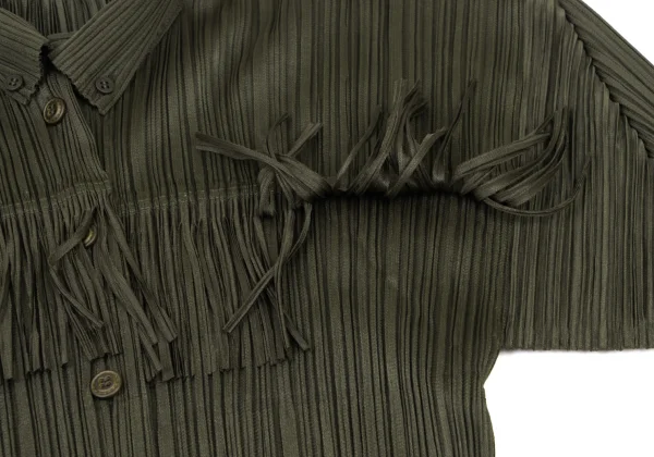 PLEATS PLEASE Fringe Design Long Sleeve Shirt K-175550_005