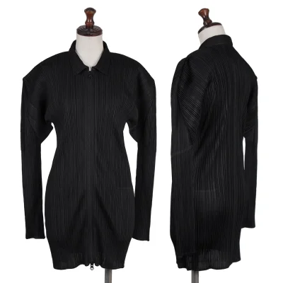 PLEATS PLEASE Pleated Double Zip Jacket