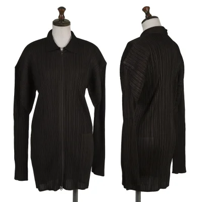 PLEATS PLEASE Pleated Double Zip Jacket