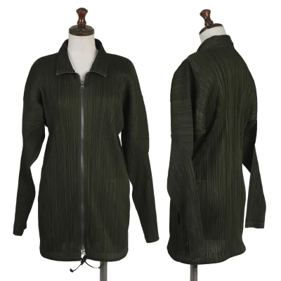 PLEATS PLEASE Pleated Double Zip Drawcord Jacket