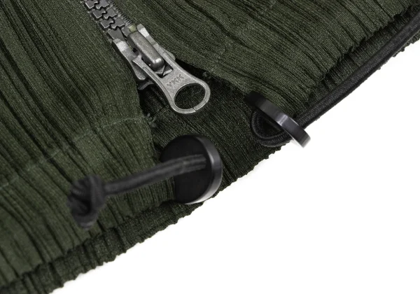 PLEATS PLEASE Pleated Double Zip Drawcord Jacket K-175553_010